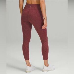 Lululemon Invigorate High-Rise Tight Size 4 Heathered Mulled Wine